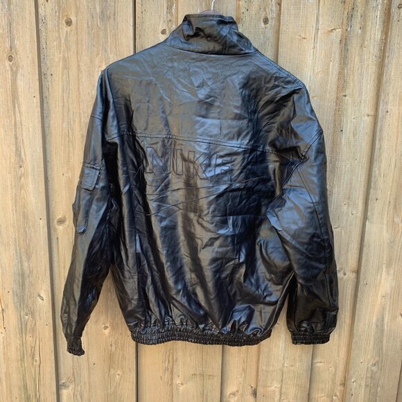 Vintage Nike Leather Jacket Large Black - Picture 9 of 15
